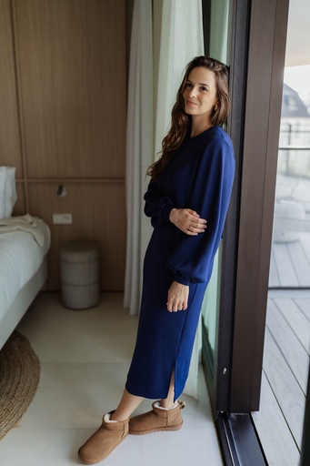 SC Blouse Sweater Dress Blue