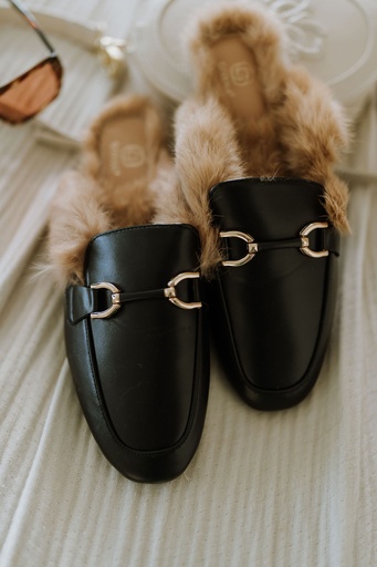 Slip-On Furry Black