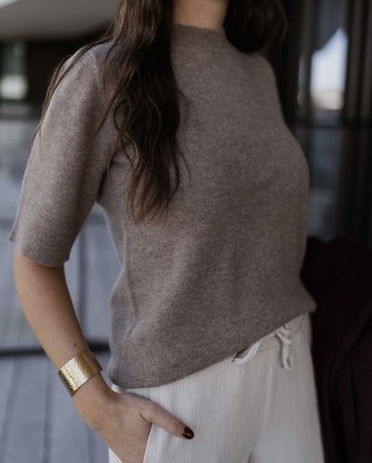 Anni Knit Pullover Taupe