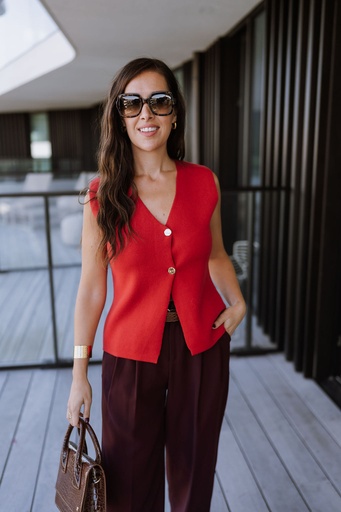 Elly Gilet Red