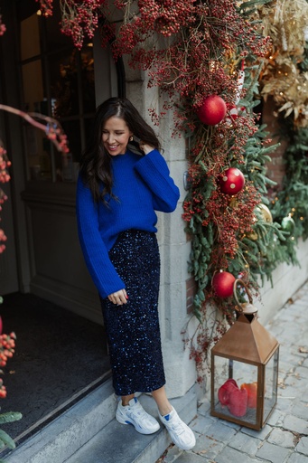 Ella Skirt Sequins Navy